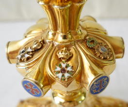 Solid silver gilt antique French Gothic Chalice.